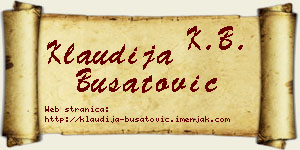 Klaudija Bušatović vizit kartica